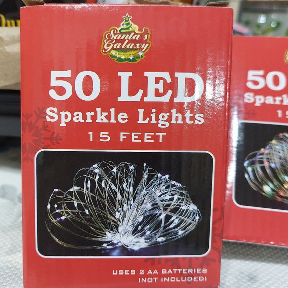 15 Feet 50 LED Sparkle Fairy Lights Battery Operated String Lights Any Occasion - Picture 1 of 4